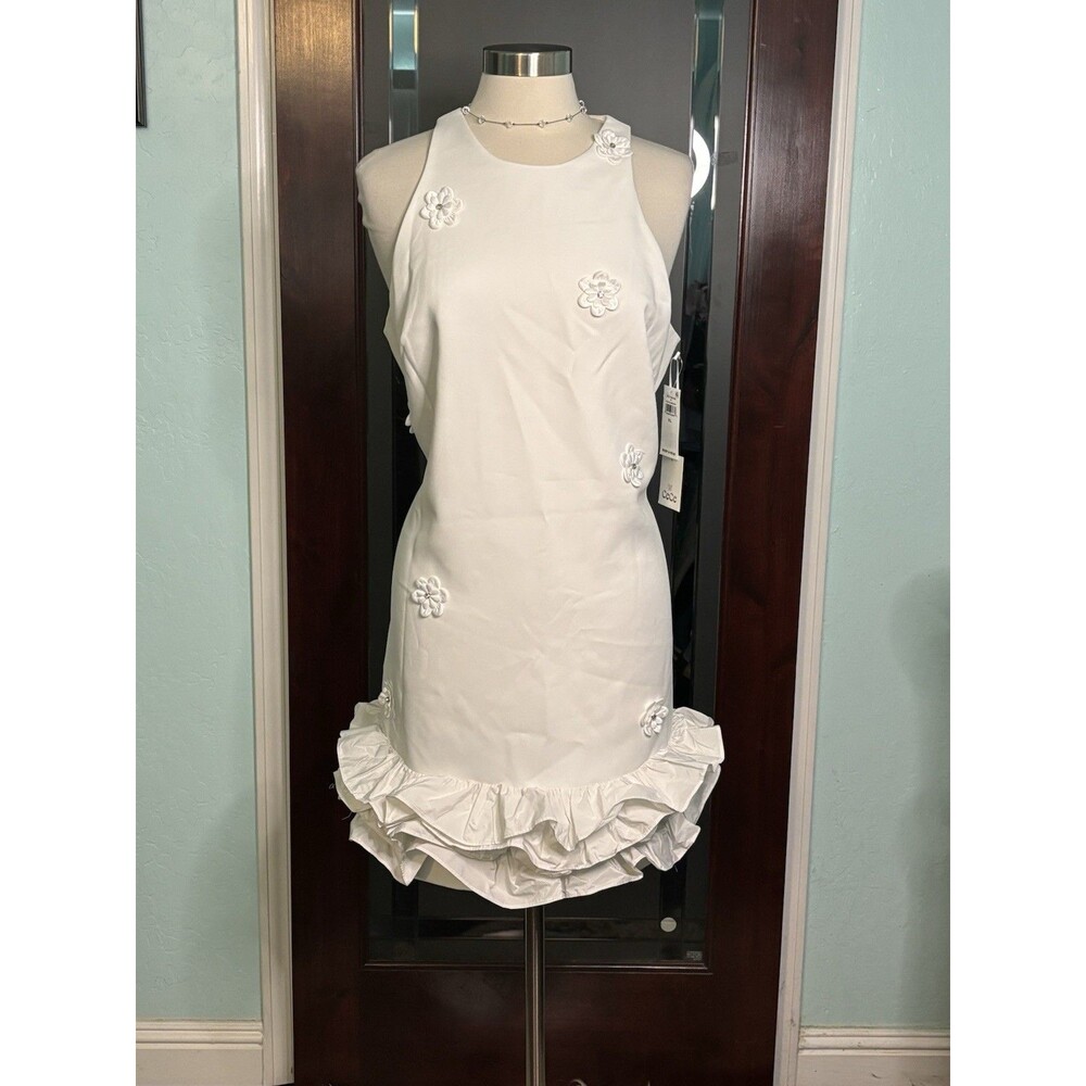 New CeCe Women’s Ruffled-Hem Beach Courthouse Wedding Bachelorette Dress XL $119